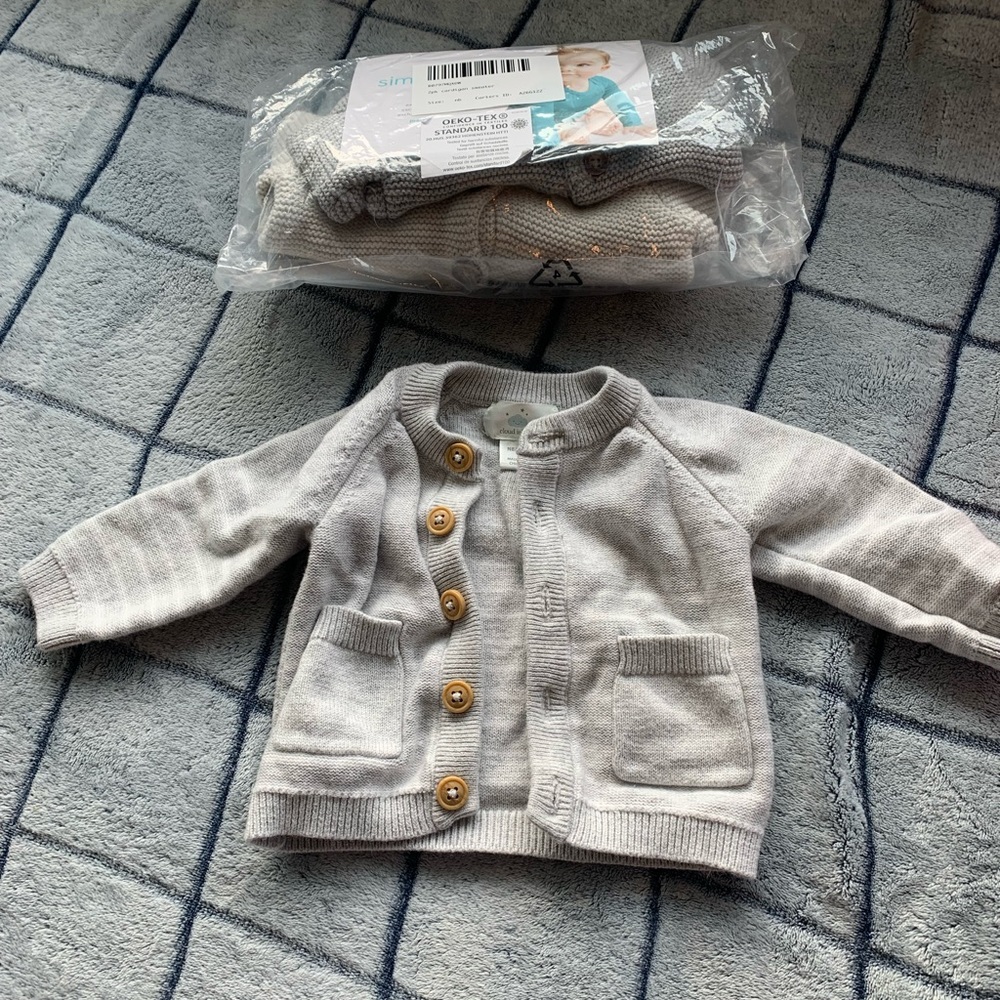 💚💚 Set of 3 Newborn cardigan sweaters, gender neutral, boy